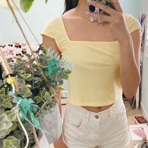 Pacsun square neck crop top
